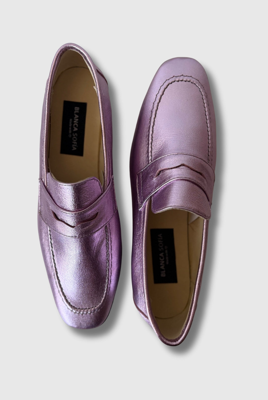 Mocasín Maia Light Pink Metallic / Cuero