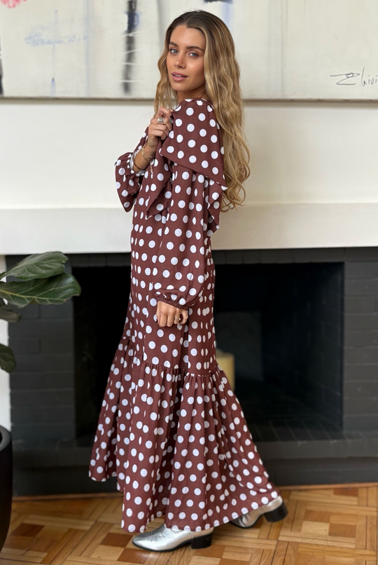 Vestido Nápoles Brown Circle