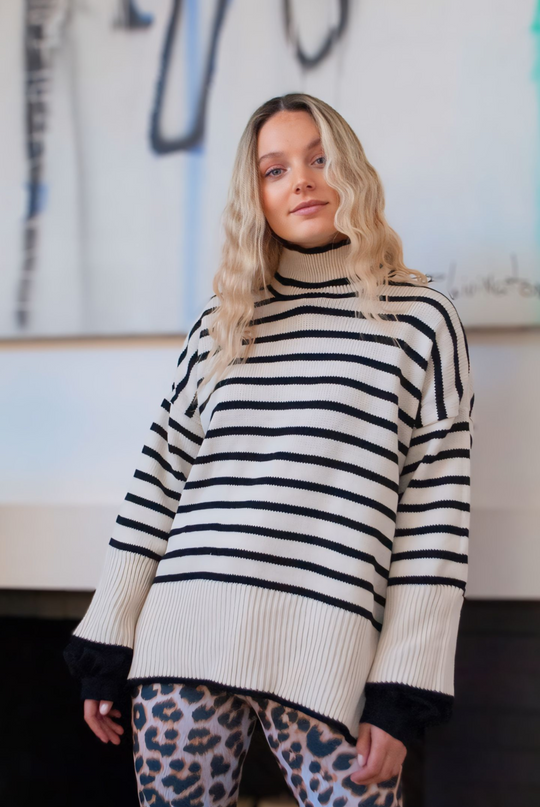 Sweater Stripe Negro