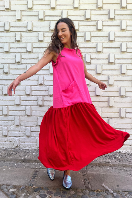 Vestido Italia Pink/Red