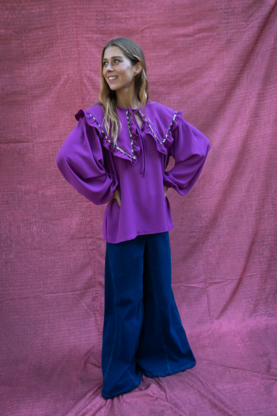 Blusa Reina Sofía MAGENTA