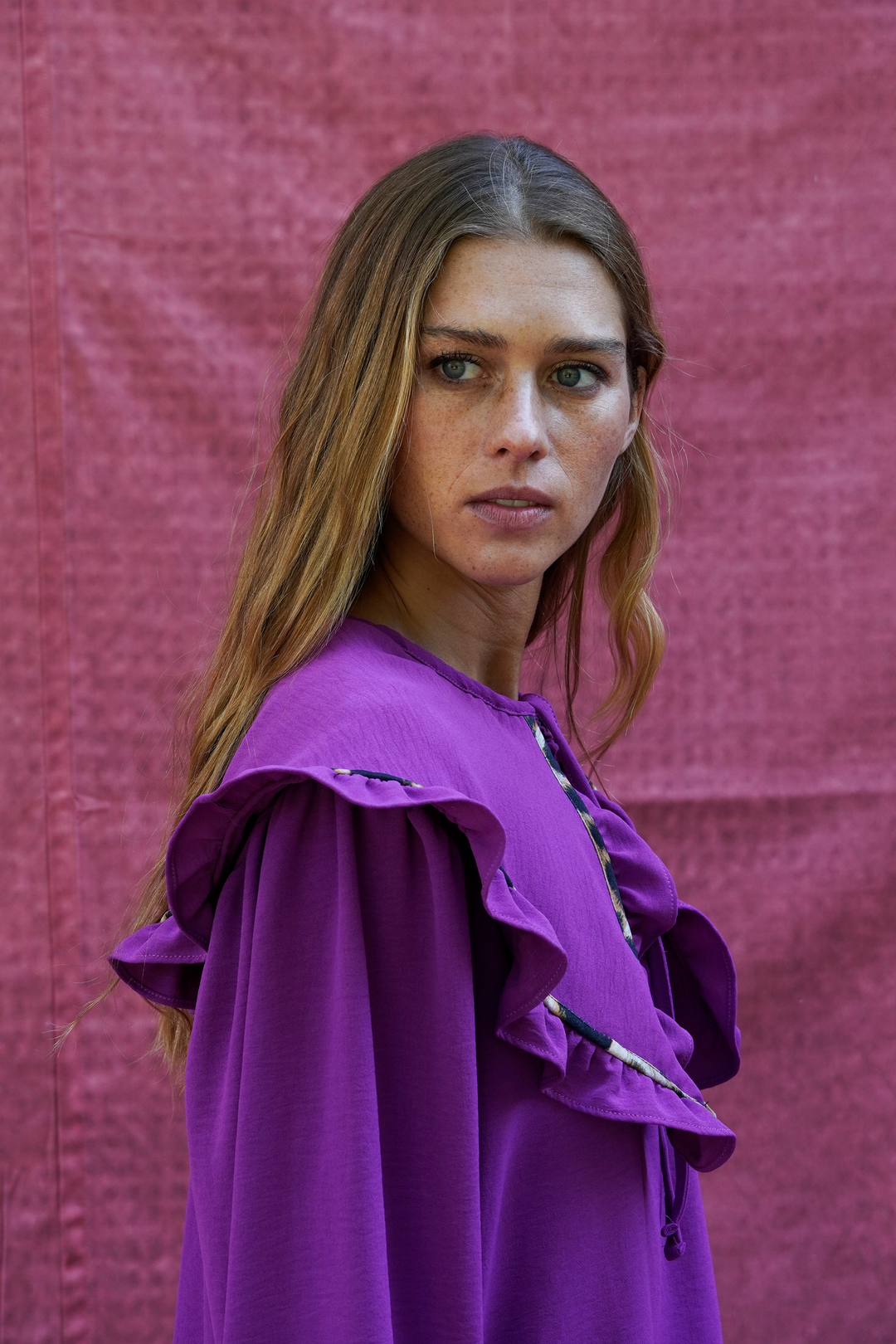 Blusa Reina Sofía MAGENTA