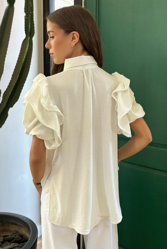 Blusa Amanda Doble Vuelo WHITE
