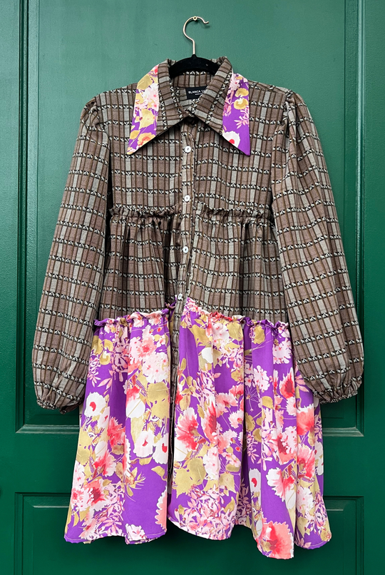 Vestido Sevilla Purple Pattern