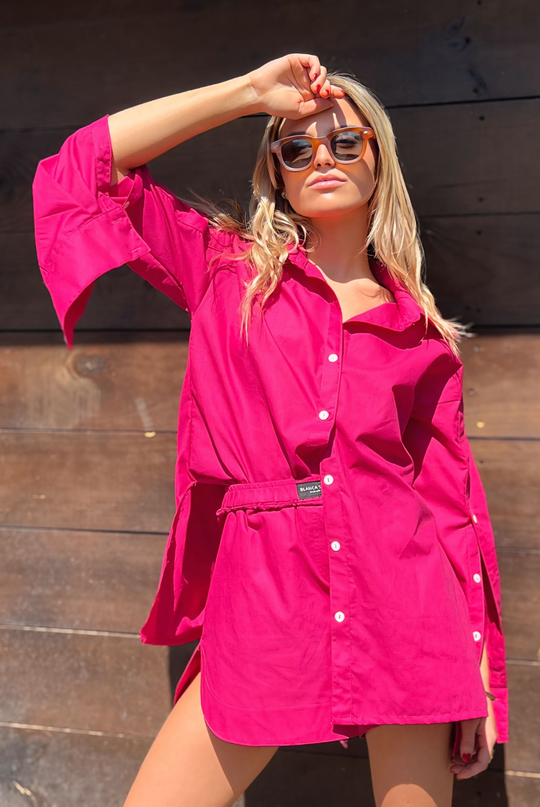 BLUSA BUTTON FUCSIA