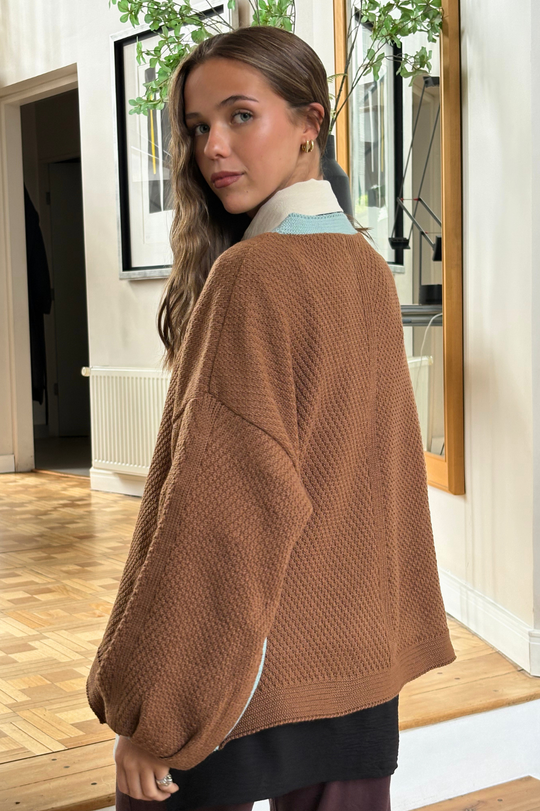 Sweater Lilian bicolor sky brown