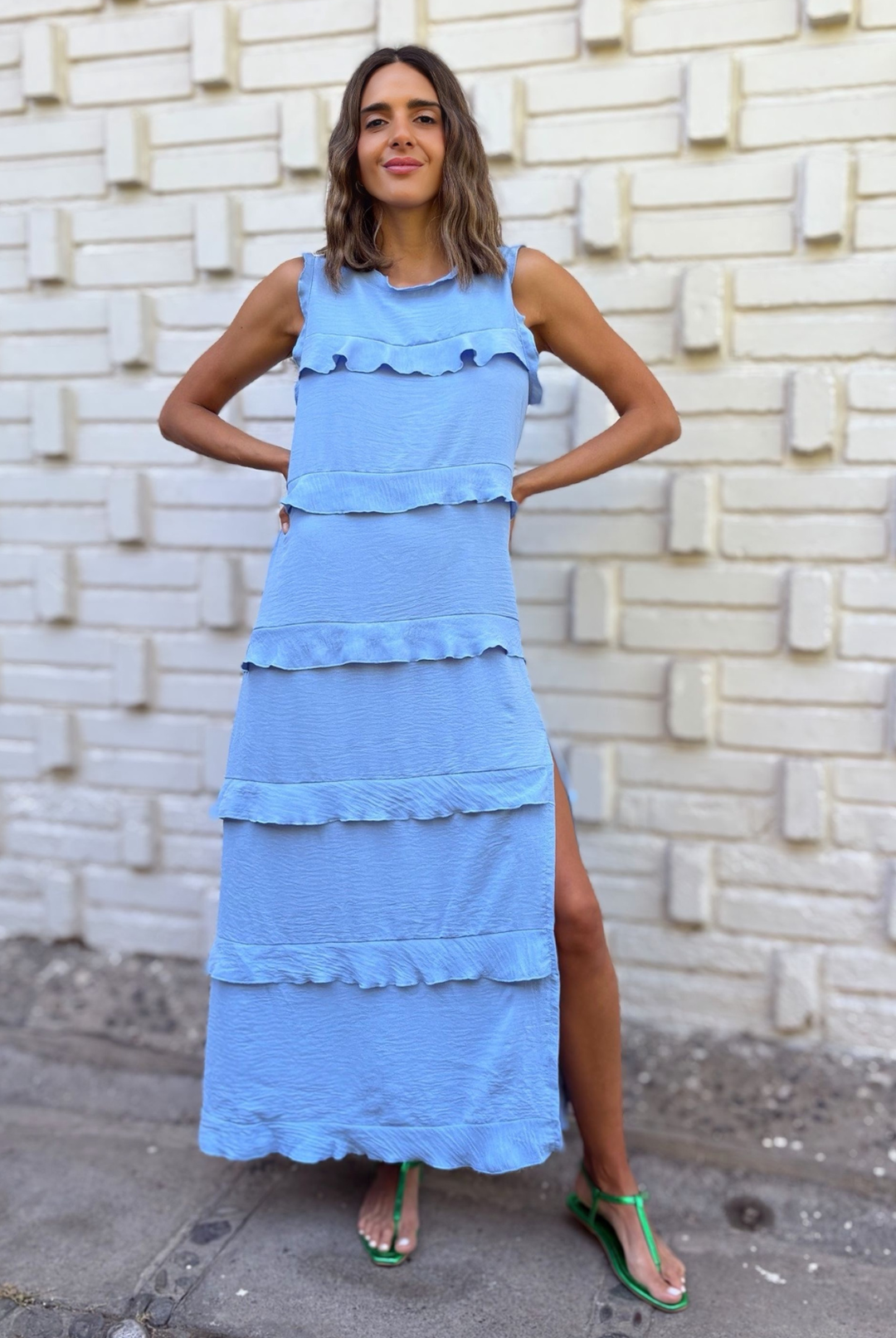 PRE VENTA VESTIDO ROMA SKY BLUE
