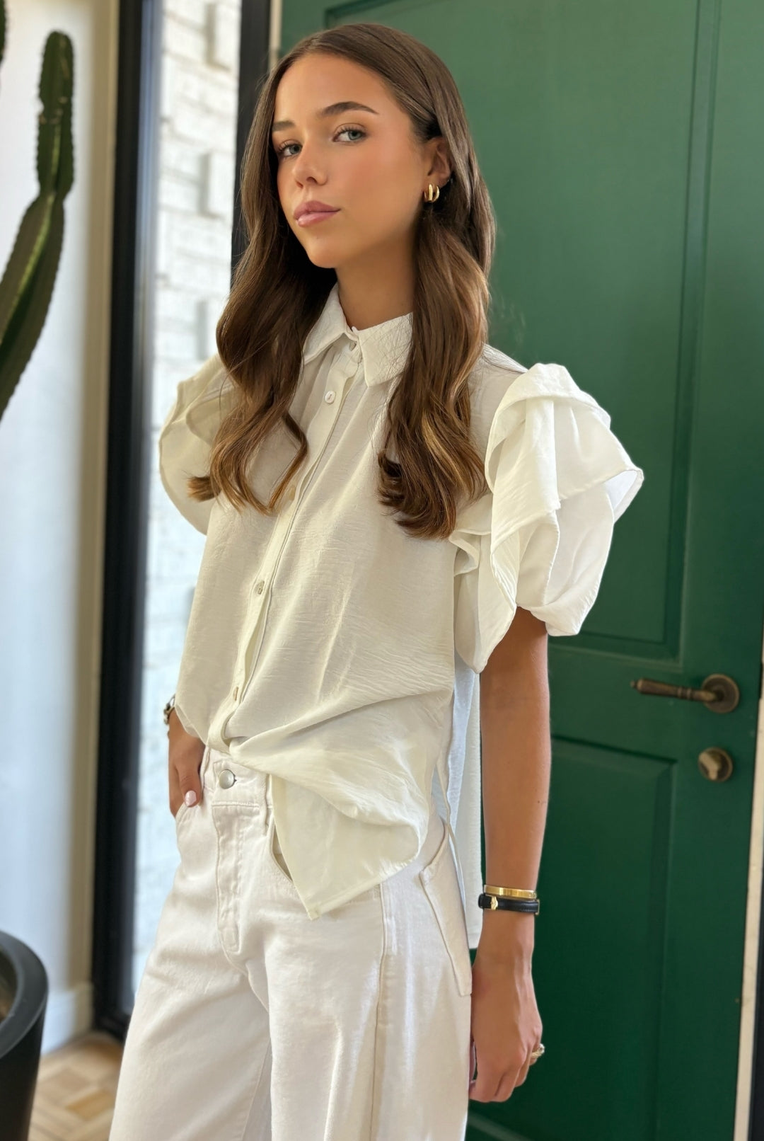 Blusa Amanda Doble Vuelo WHITE