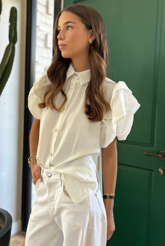 Blusa Amanda Doble Vuelo WHITE