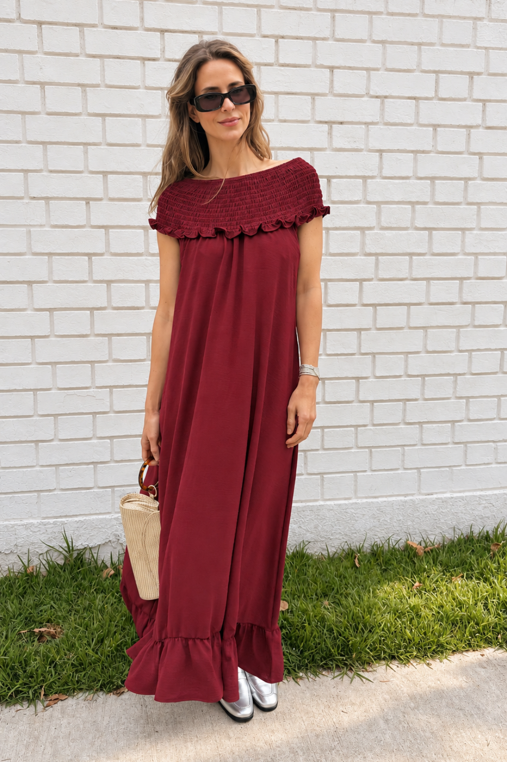 PREVENTA Vestido Malfitana burgundy