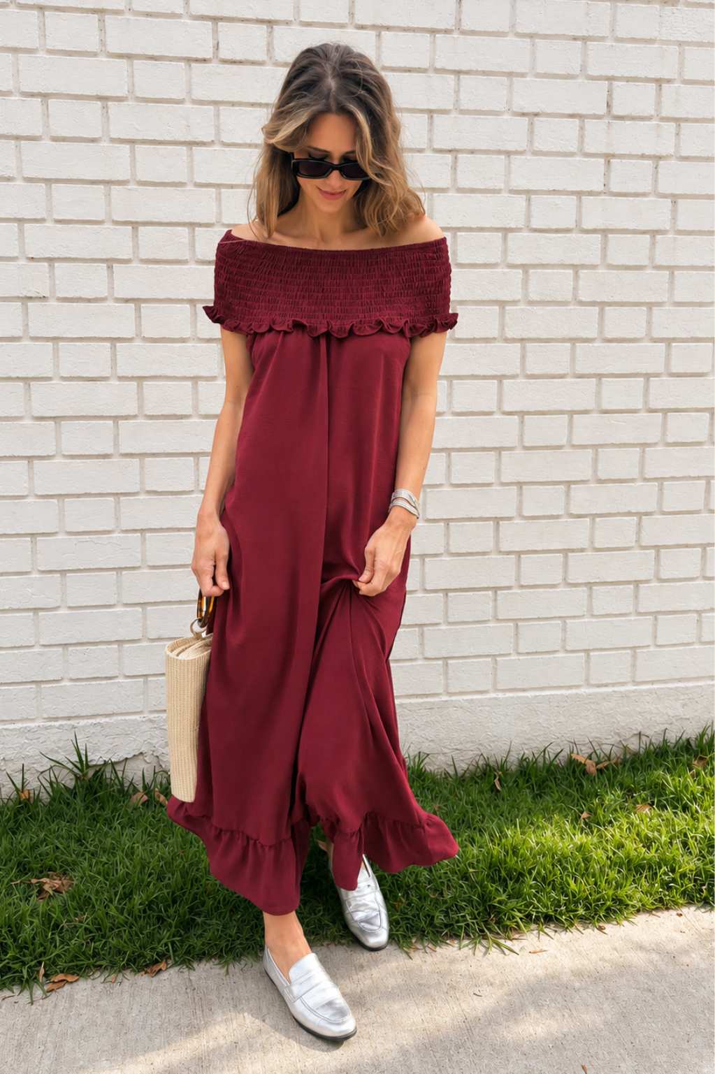 PREVENTA Vestido Malfitana burgundy