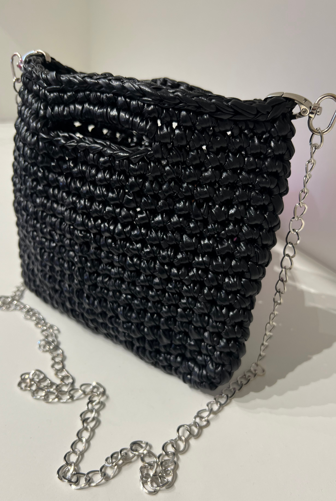 Cartera Rafia Black