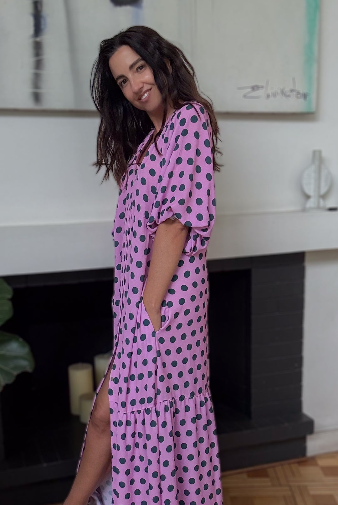 VESTIDO PARADISE CIRCLE PINK