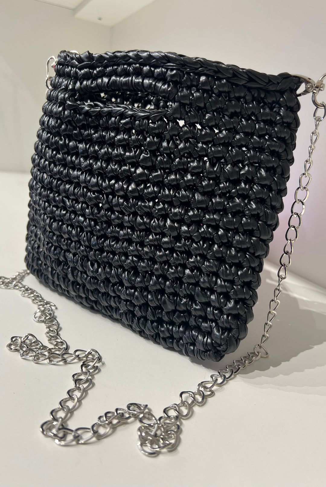 Cartera Rafia Black