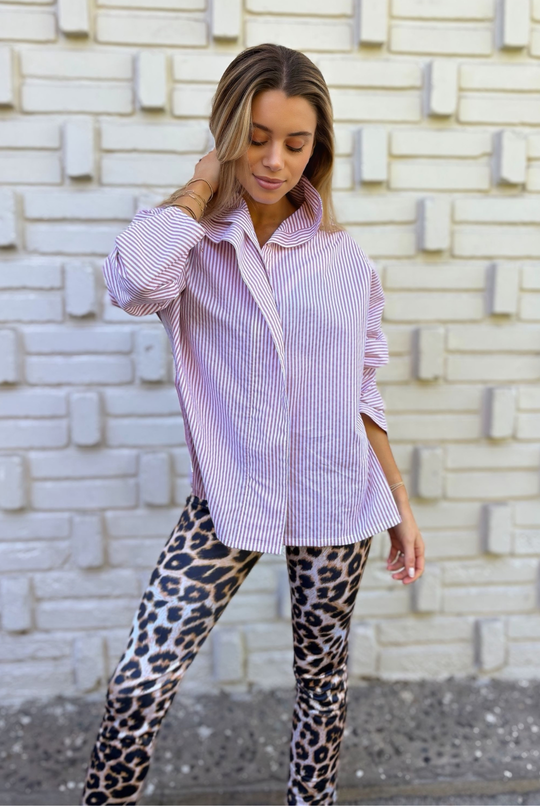 Blusa Grecia Rayas Pink Peach