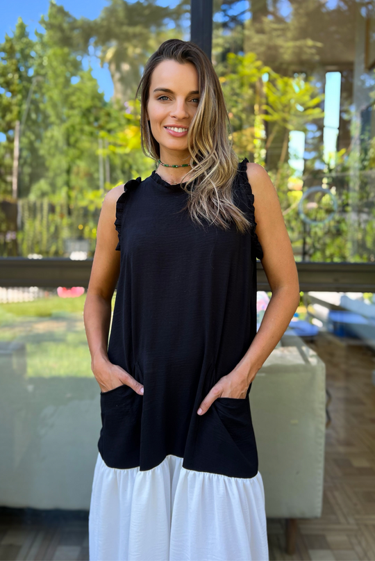 Vestido Italia Black/White