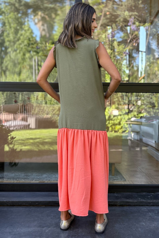 Vestido Italia GREEN / ORANGE