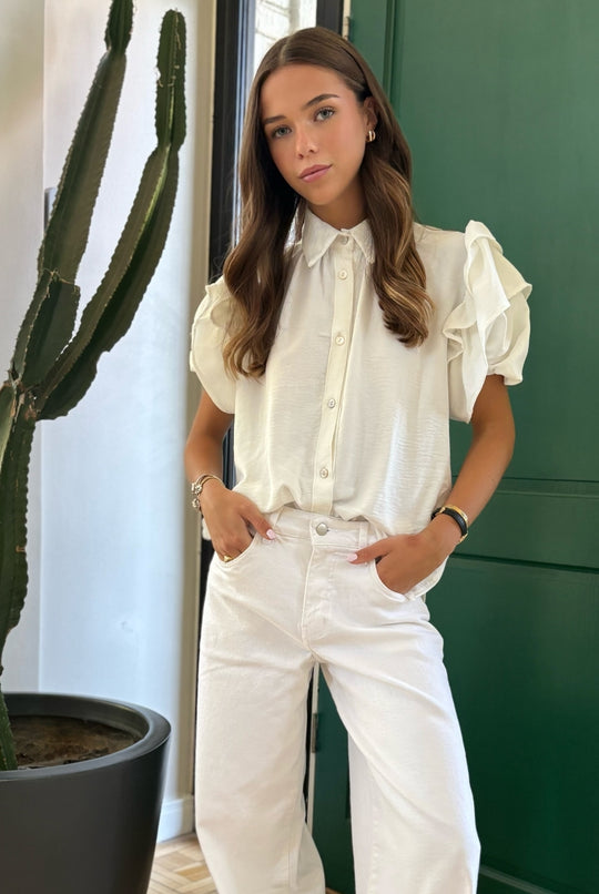 Blusa Amanda Doble Vuelo WHITE