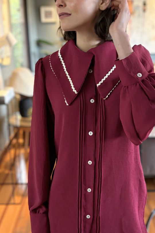 Blusa Queen Elisa Burgundy