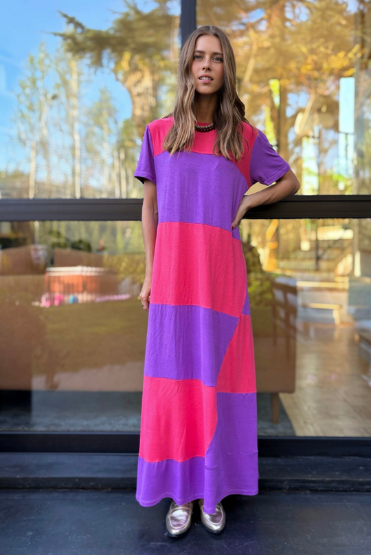 PRE VENTA VESTIDO DELFI PINK/PURPLE