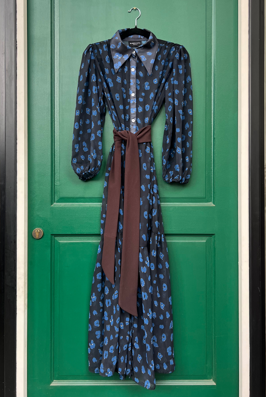 Vestido Marbella Blue Leopard