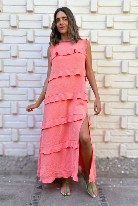 PRE VENTA VESTIDO ROMA CORAL