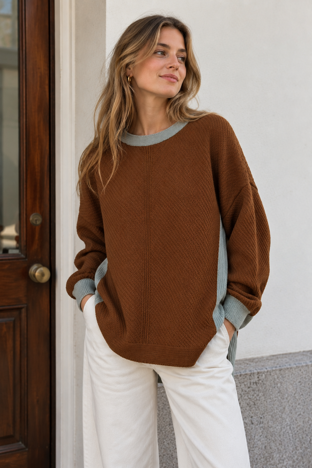 Sweater Lilian bicolor brown