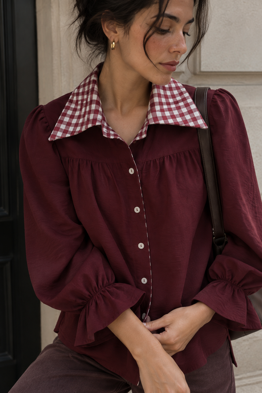 PREVENTA Blusa Rafaela burgundy