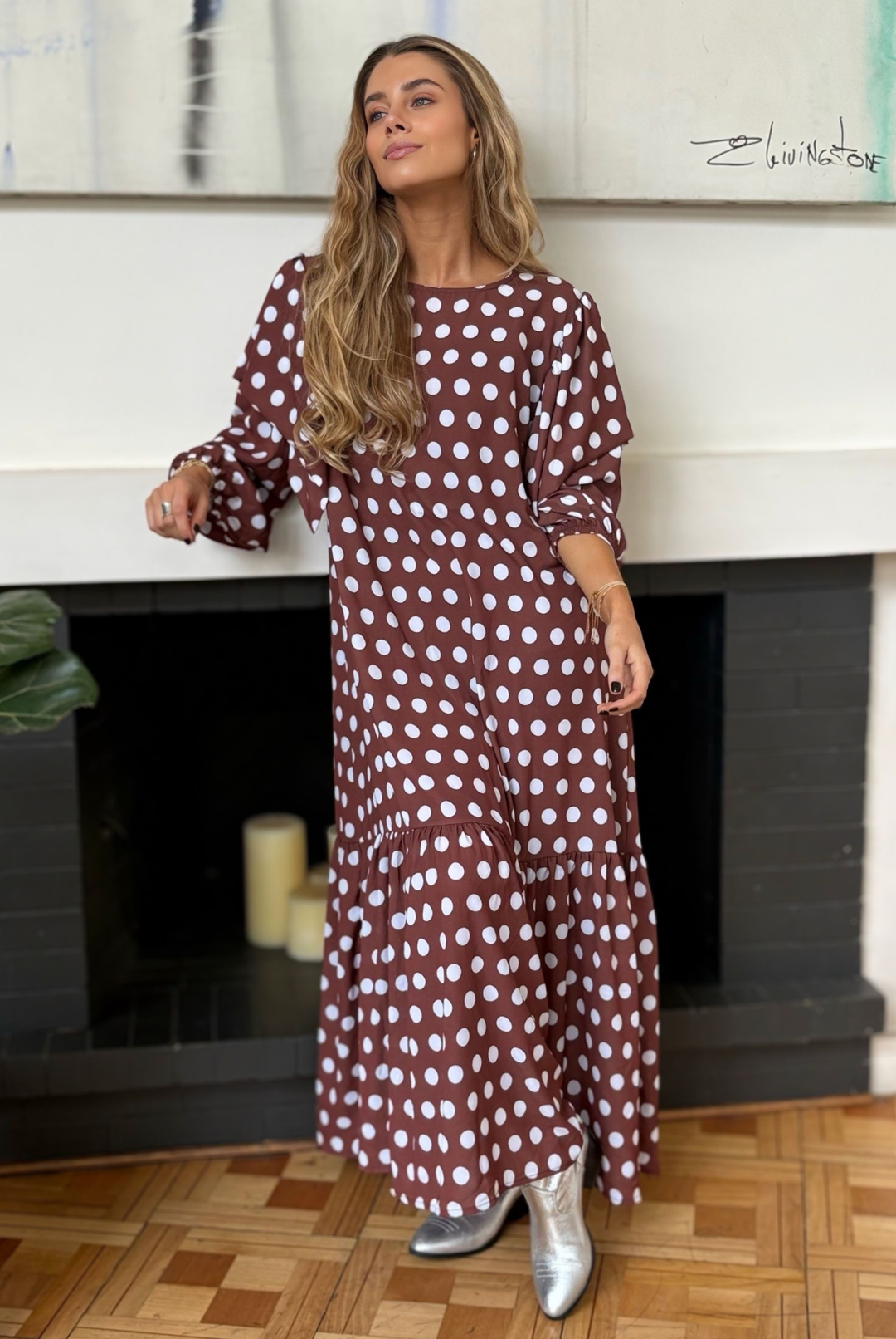 Vestido Nápoles Brown Circle