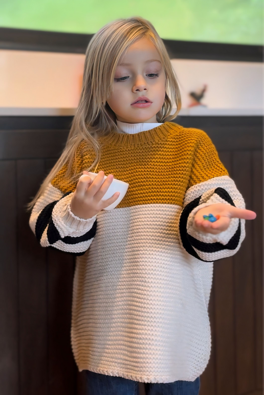 Pre venta Sweater Mia Amarillo Kids