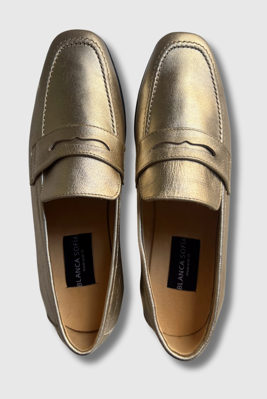 Mocasín Walk Perfect Gold / Cuero