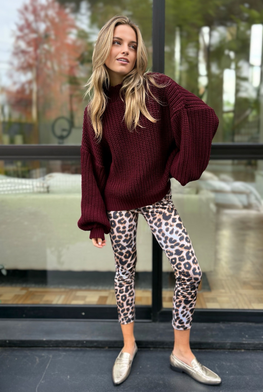 Sweater Blanca Sofía Burgundy