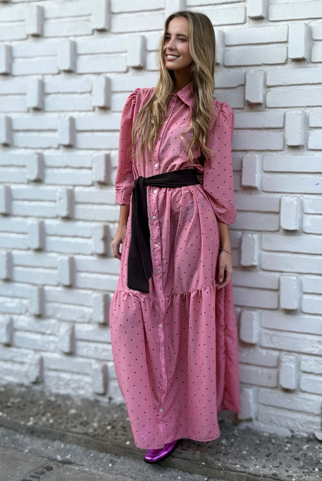 Vestido Marbella Pink Circles