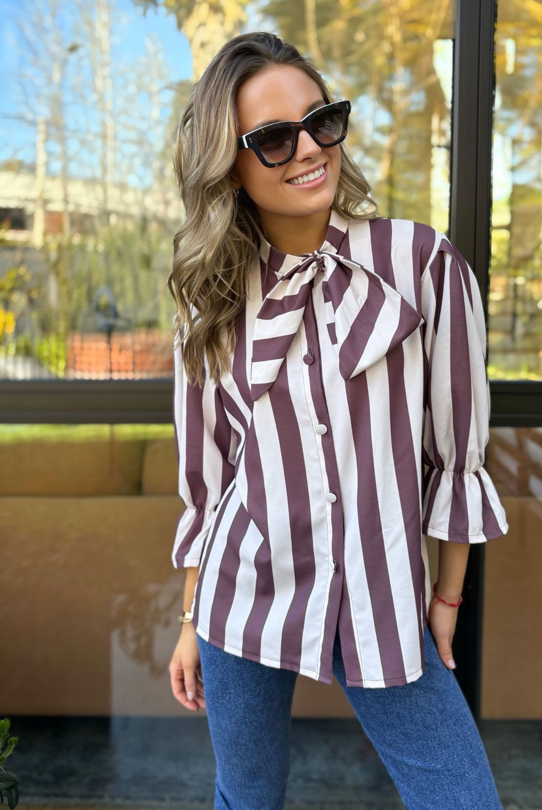 PRE VENTA BLUSA SANTORINI BROWN