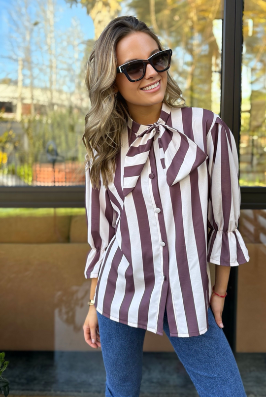PRE VENTA BLUSA SANTORINI BROWN