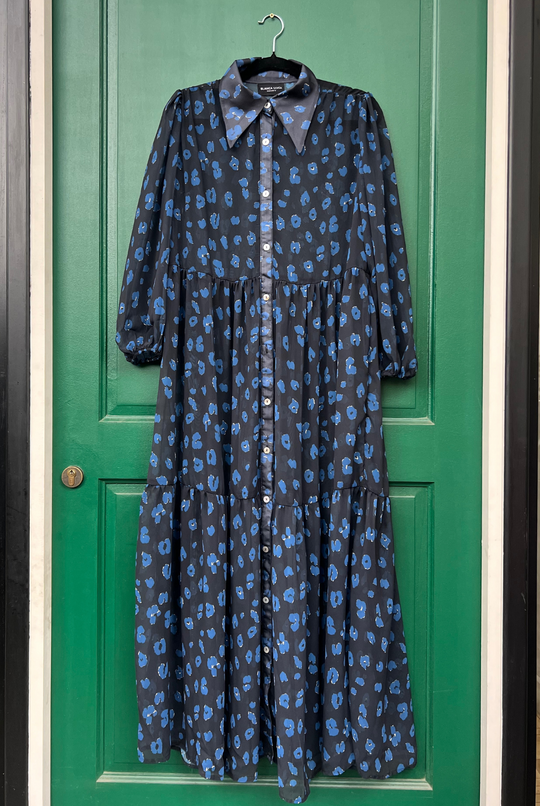 Vestido Marbella Blue Leopard