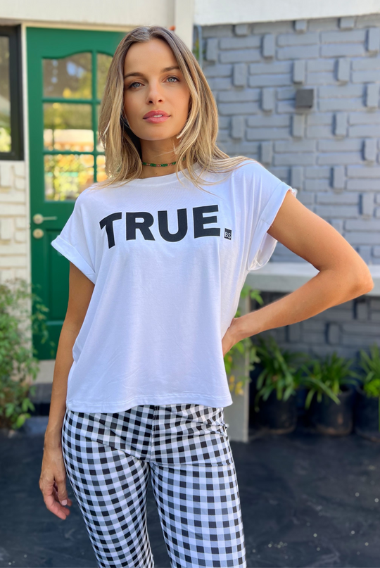 Polera True White/Black