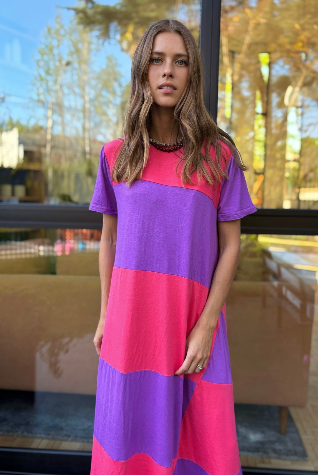 PRE VENTA VESTIDO DELFI PINK/PURPLE