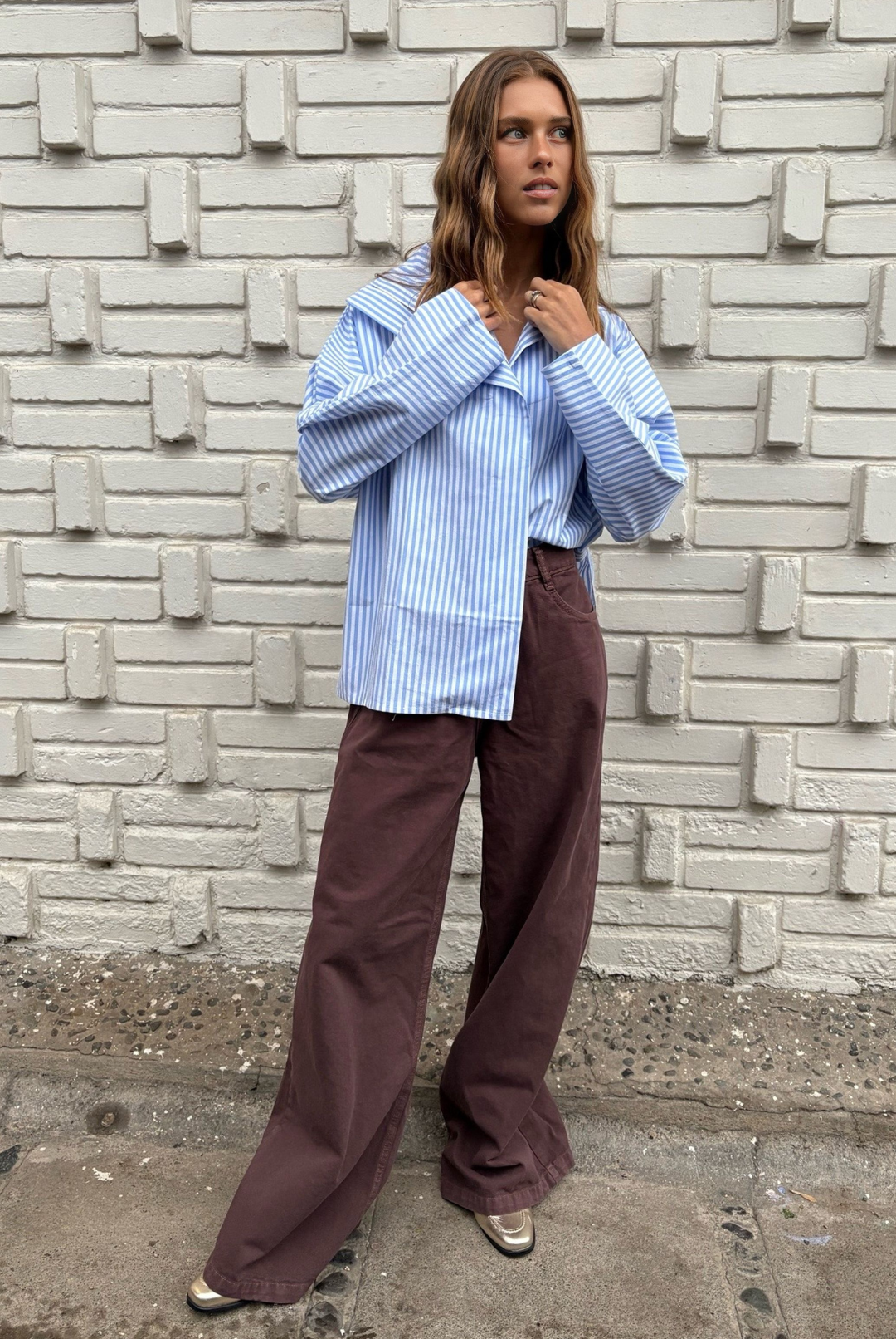 Blusa Grecia Rayas Blue
