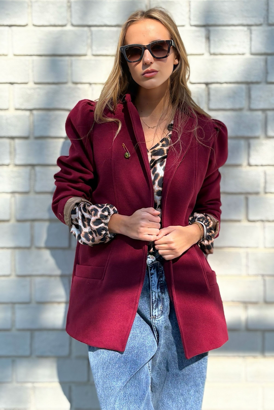 PRE VENTA ABRIGO LONDRES BURGUNDY