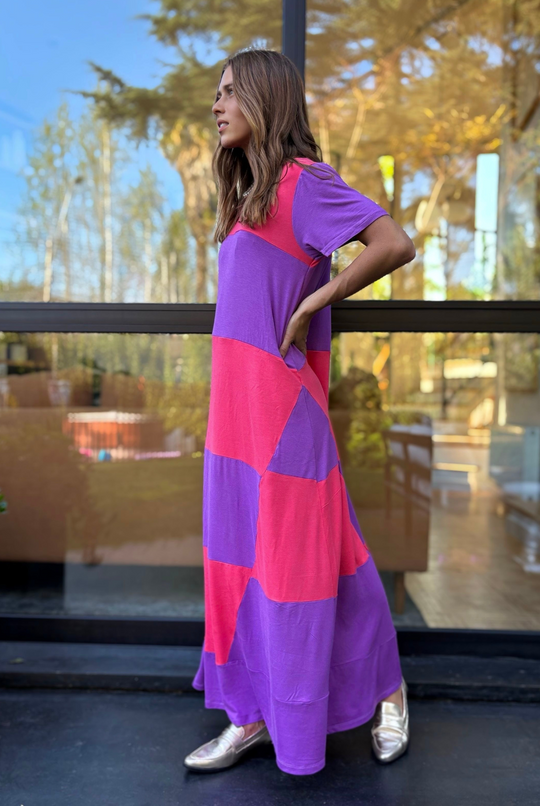 PRE VENTA VESTIDO DELFI PINK/PURPLE