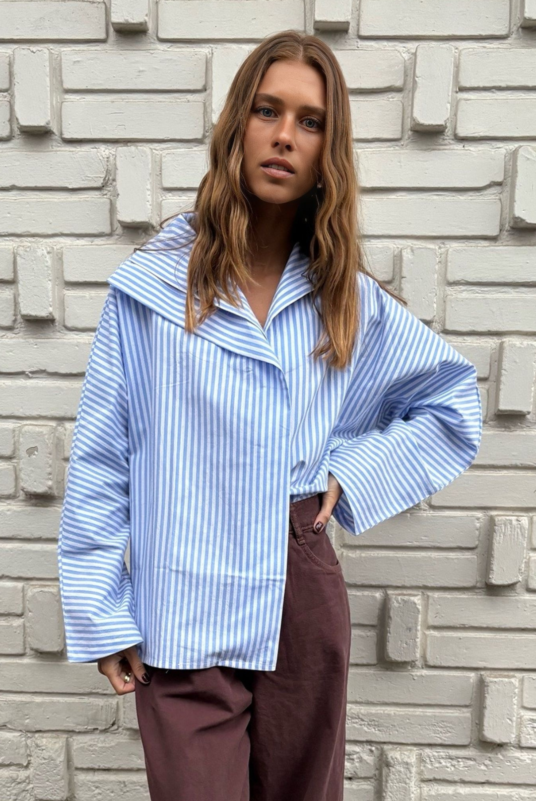 Blusa Grecia Rayas Blue