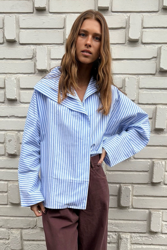Blusa Grecia Rayas Blue