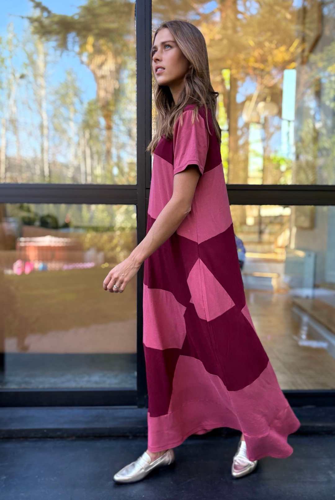 PRE VENTA VESTIDO DELFI BURDEO/PINK