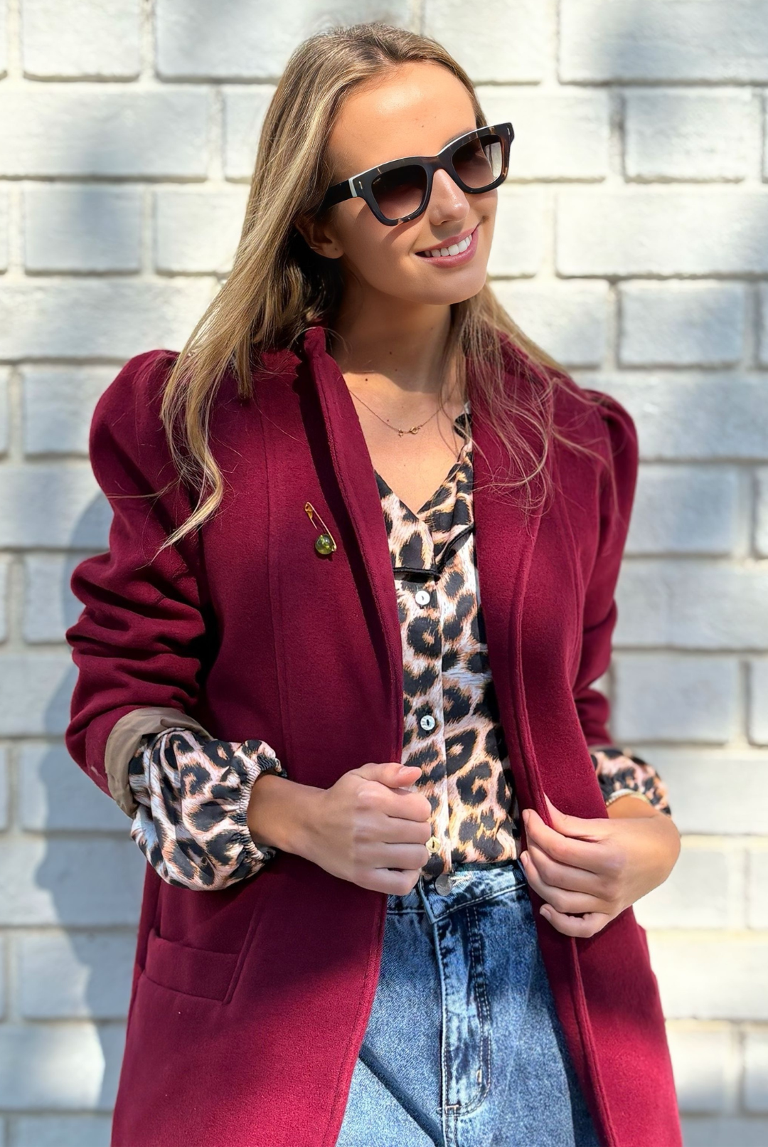 PRE VENTA ABRIGO LONDRES BURGUNDY