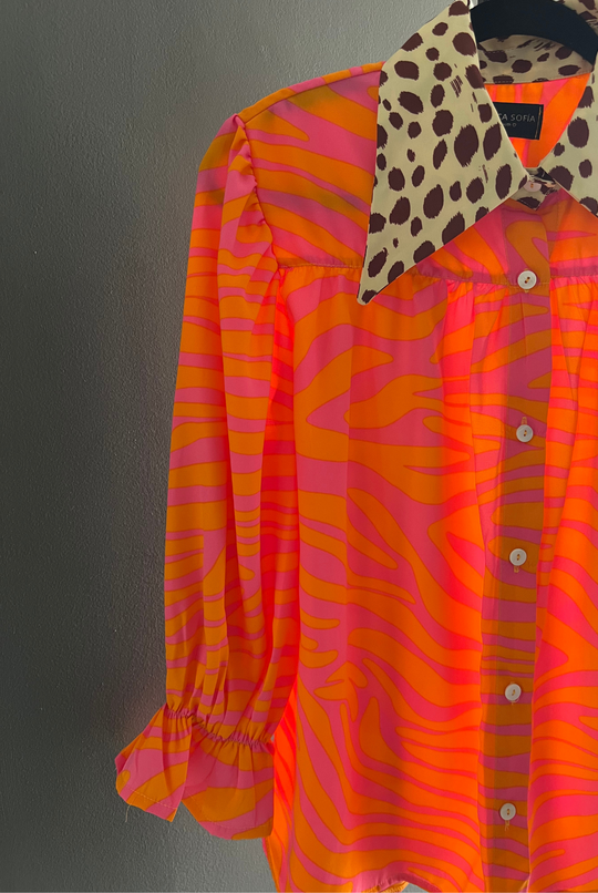 Blusa Rafaela Orange Tiger