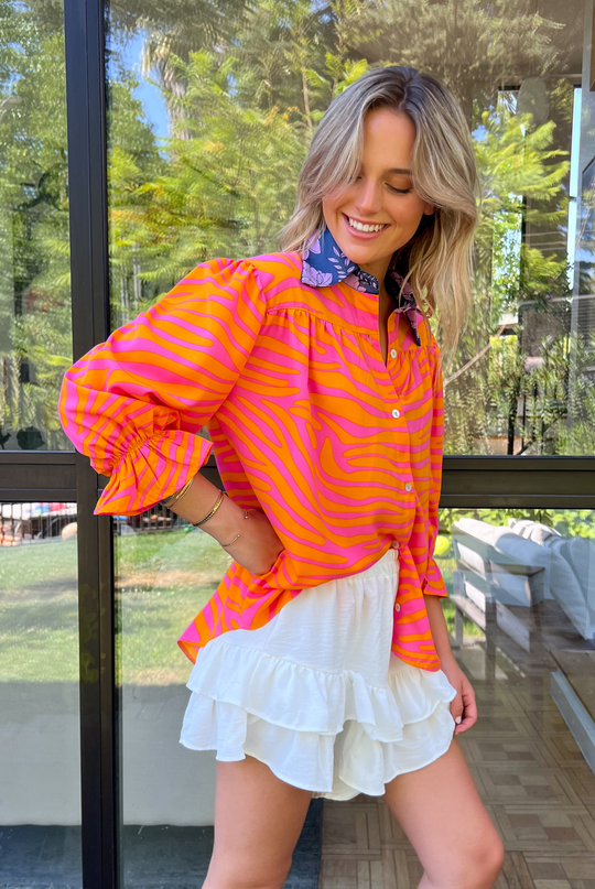 Blusa Rafaela Tiger Orange