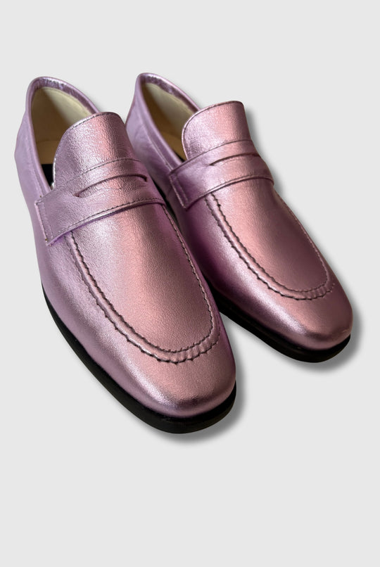 Mocasín Maia Light Pink Metallic / Cuero