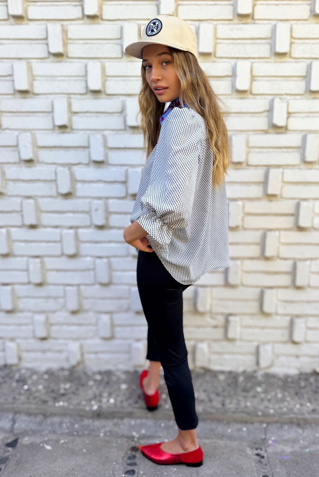 BLUSA RAFAELA WHITE/PURPLE