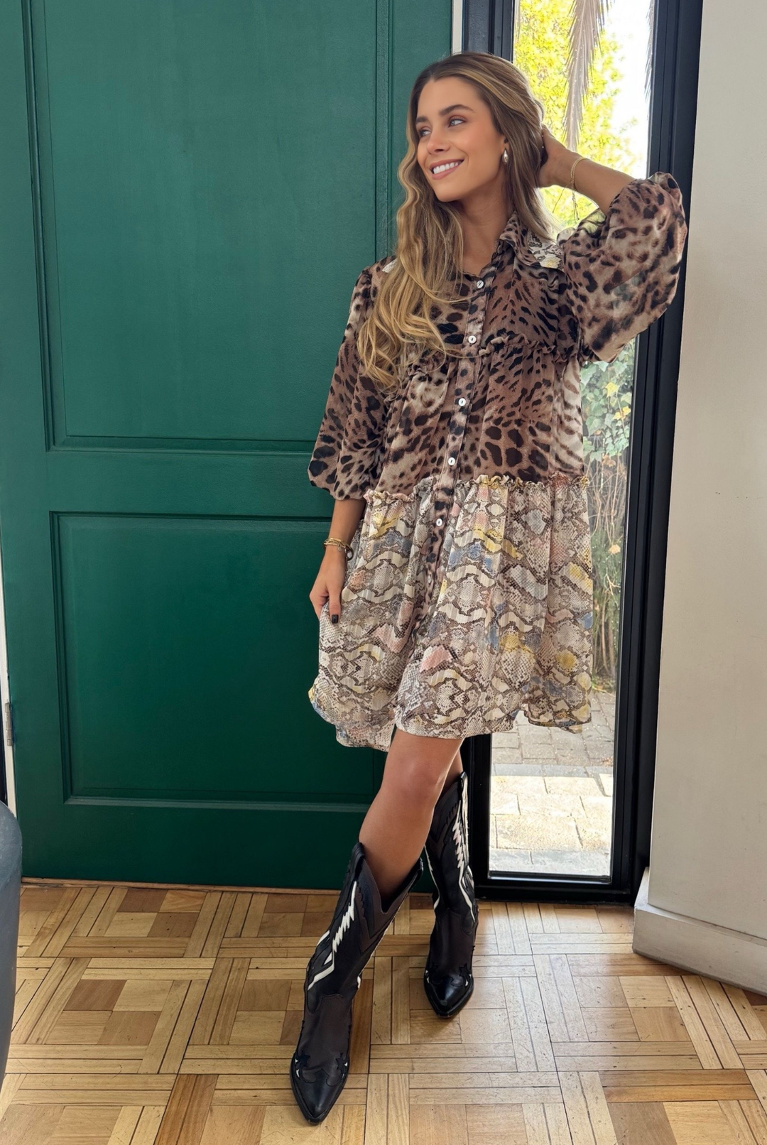 Vestido Sevilla Leopard Brown